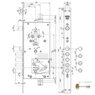 54J939M Mottura (Моттура) Замок врезной двухсистемный MyKey левый , ключ 50 мм