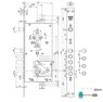 54J939M-D Mottura (Моттура) Замок врезной двухсистемный MyKey правый, ключ 60 мм