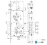 54J936M-D Mottura (Моттура) Замок врезной двухсистемный MyKey правый, ключ 60 мм