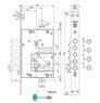 52J535M-D Mottura (Моттура) Замок врезной сувальдный MyKey правый, ключ 60 мм