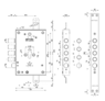 85971D28RN Mottura Корпус врезного замка с защелкой  85.971-D правый