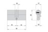 DPC1D3646 S3 PROJECT MOTTURA цилиндровый механизм 82мм(36х46) ключ/ключ, никель (1+5ключей)